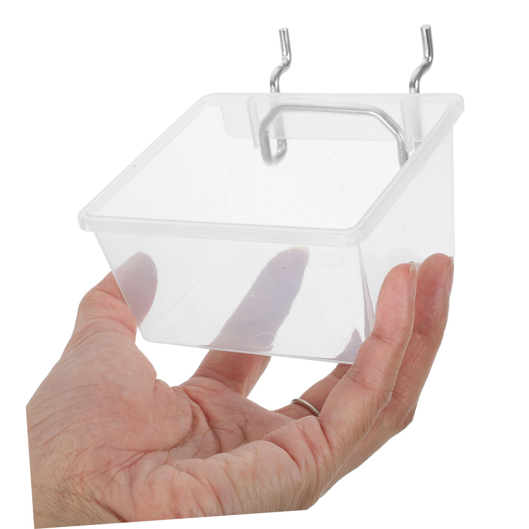 Gogogmee 10pcs Workbench Organizer White Pegboard Hooks Bins for Hardware Storage