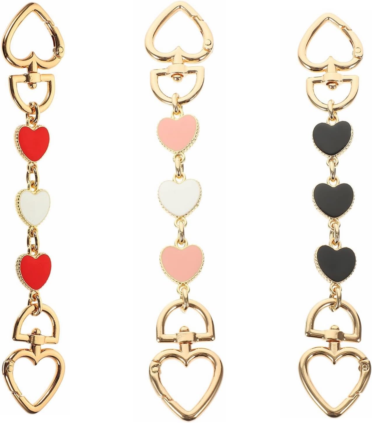 GALPADA 3Pcs Purse Strap Extender Purse Chain Love Purse