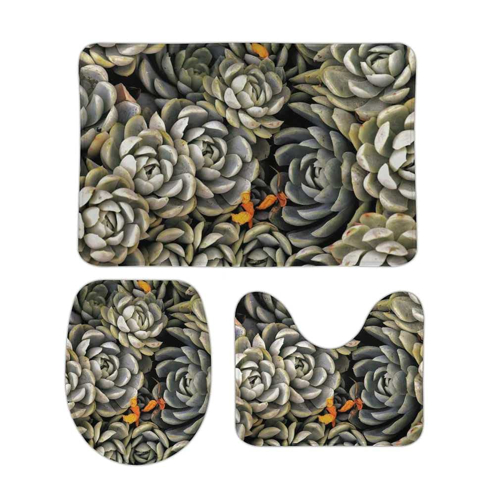 Tapis de salle de bain vert antidérapant contre les sols froids