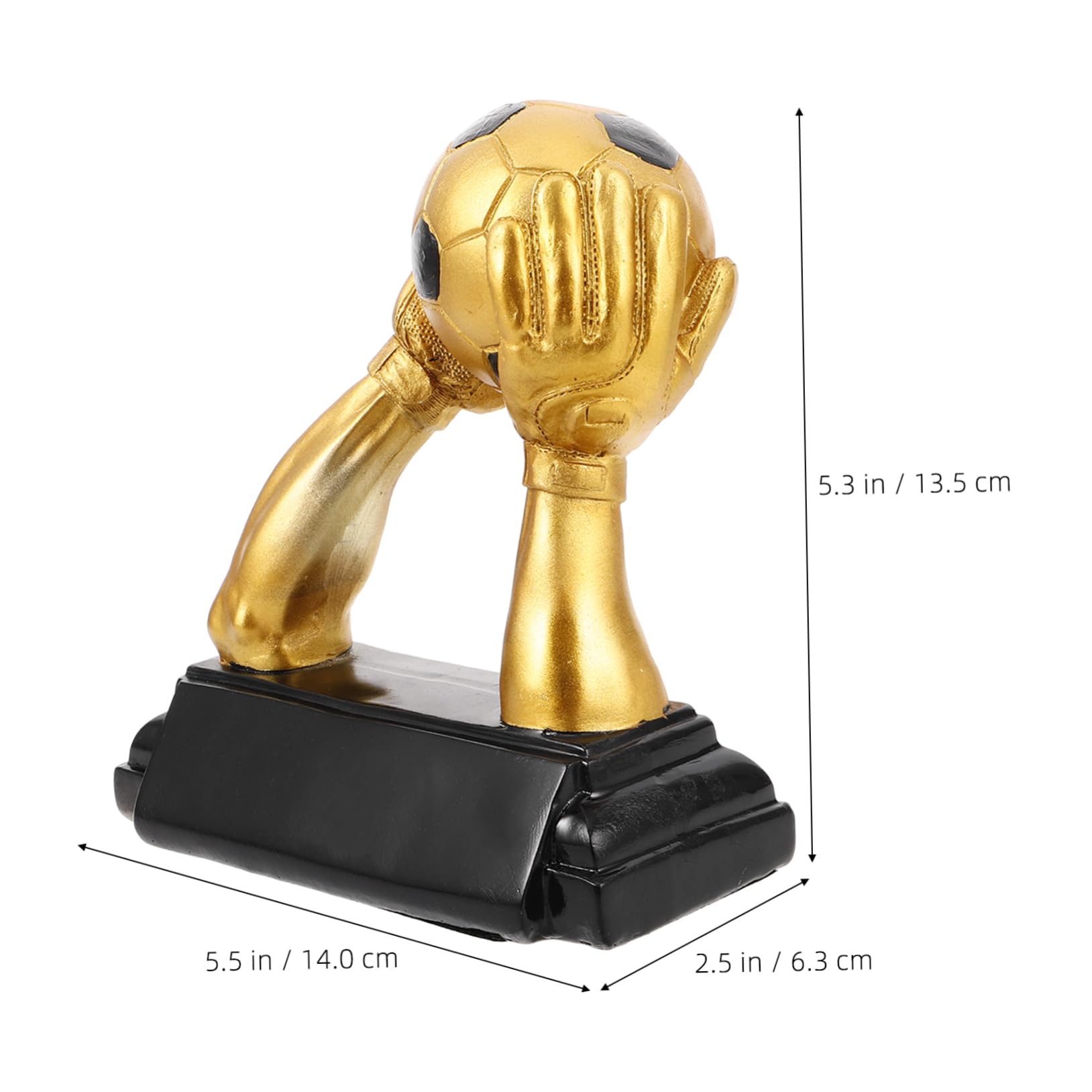 Abaodam Trofeo de Fútbol Base Ancha y Diseño de Mano de Resina para Celebrar Logros en Torneos Escolares y Competiciones Locales