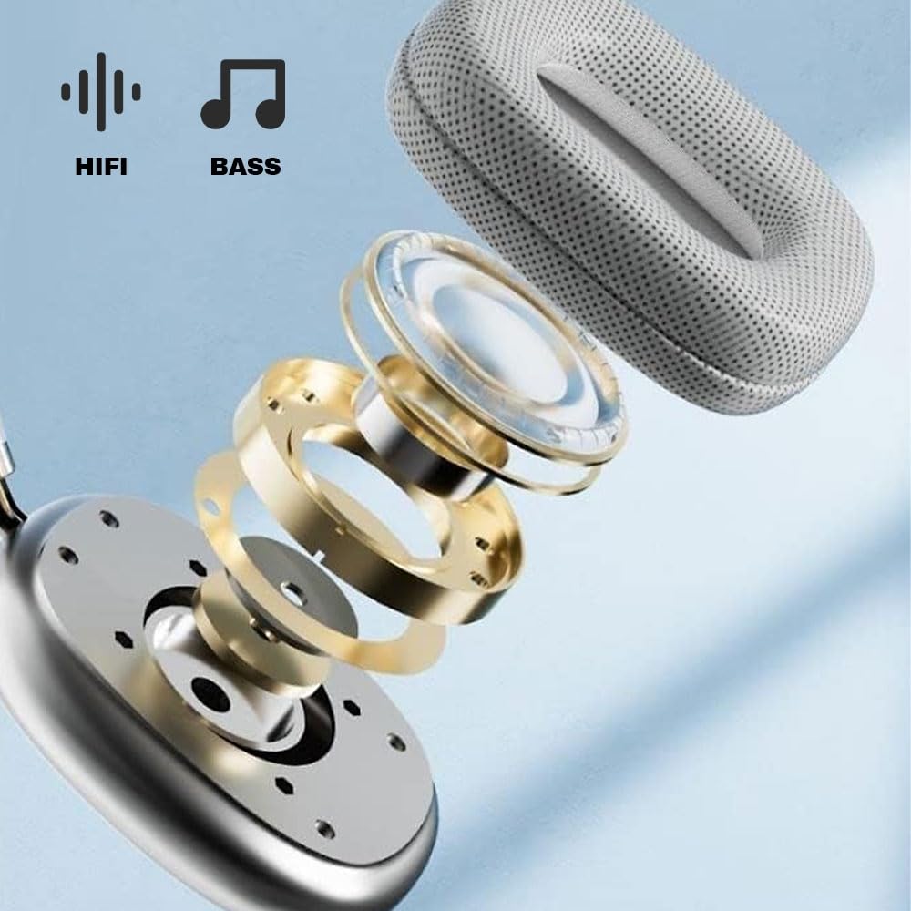 DYRBF Cuffie wireless con retro chiuso, over-ear, stereo Hi-Fi bassi profondi, cablato/wireless/modalità multipla da 3,5 mm, driver dinamico da 40 mm, isolamento acustico passivo, cuffie pieghevoli