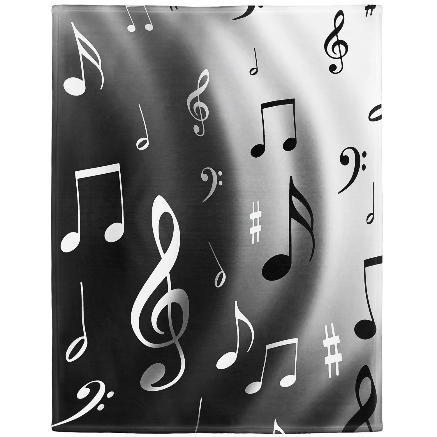 YISUMEI Blanket 150 x 200 cm Cuddly Blankets Soft Flannel Soft Fleece Blanket Bed Throw Graphics Music Notes