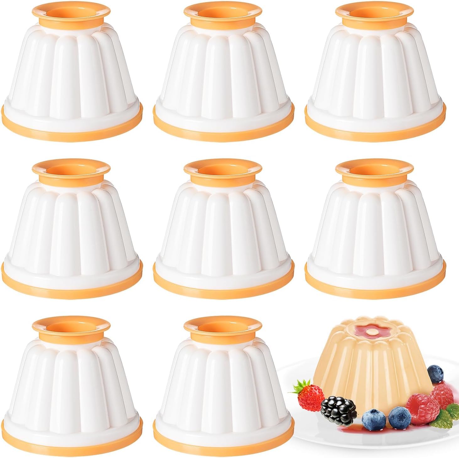 BTBHIHO 8PCS Pudding Moulds with Lids for Desserts, DIY Panna Cotta Molds