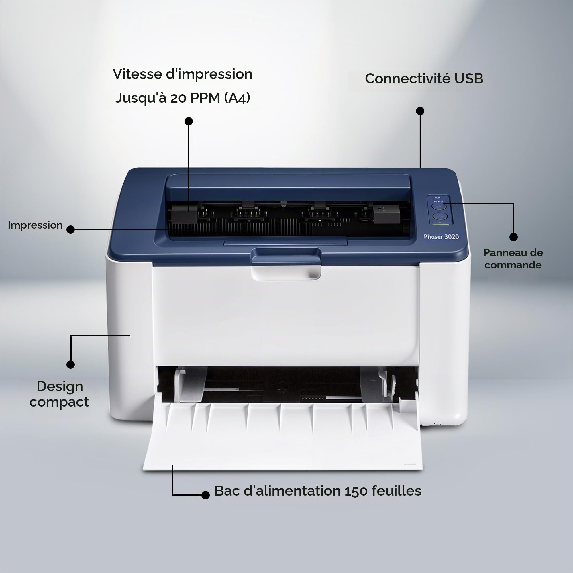 Xerox Phaser 3020 1200 x 1200 DPI A4 Wi-Fi : Amazon.com.be