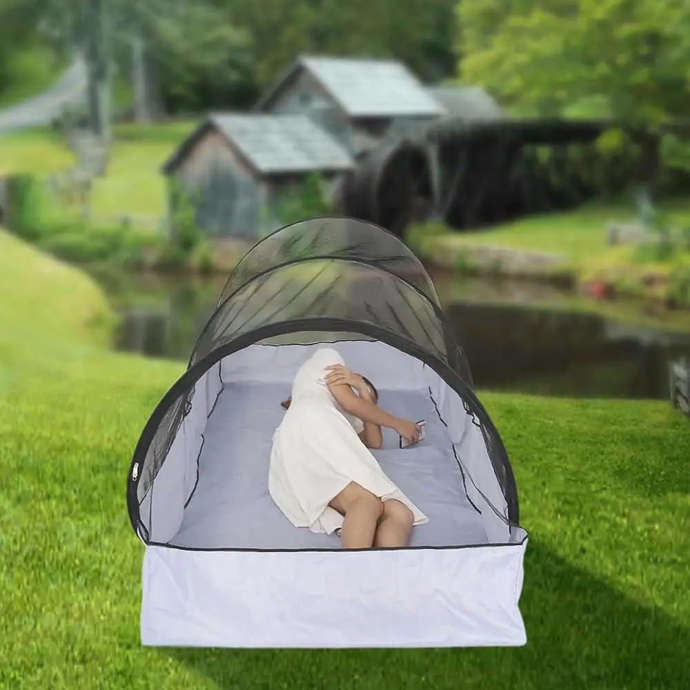 Zanzariera Pieghevole Pop Up 200 * 100 * 73cm protezione ultralight a 360°, Poliestere & fibra di vetro, Tenda da campeggio portatile, Famiglia Zanzariera, Facile e veloce installazione