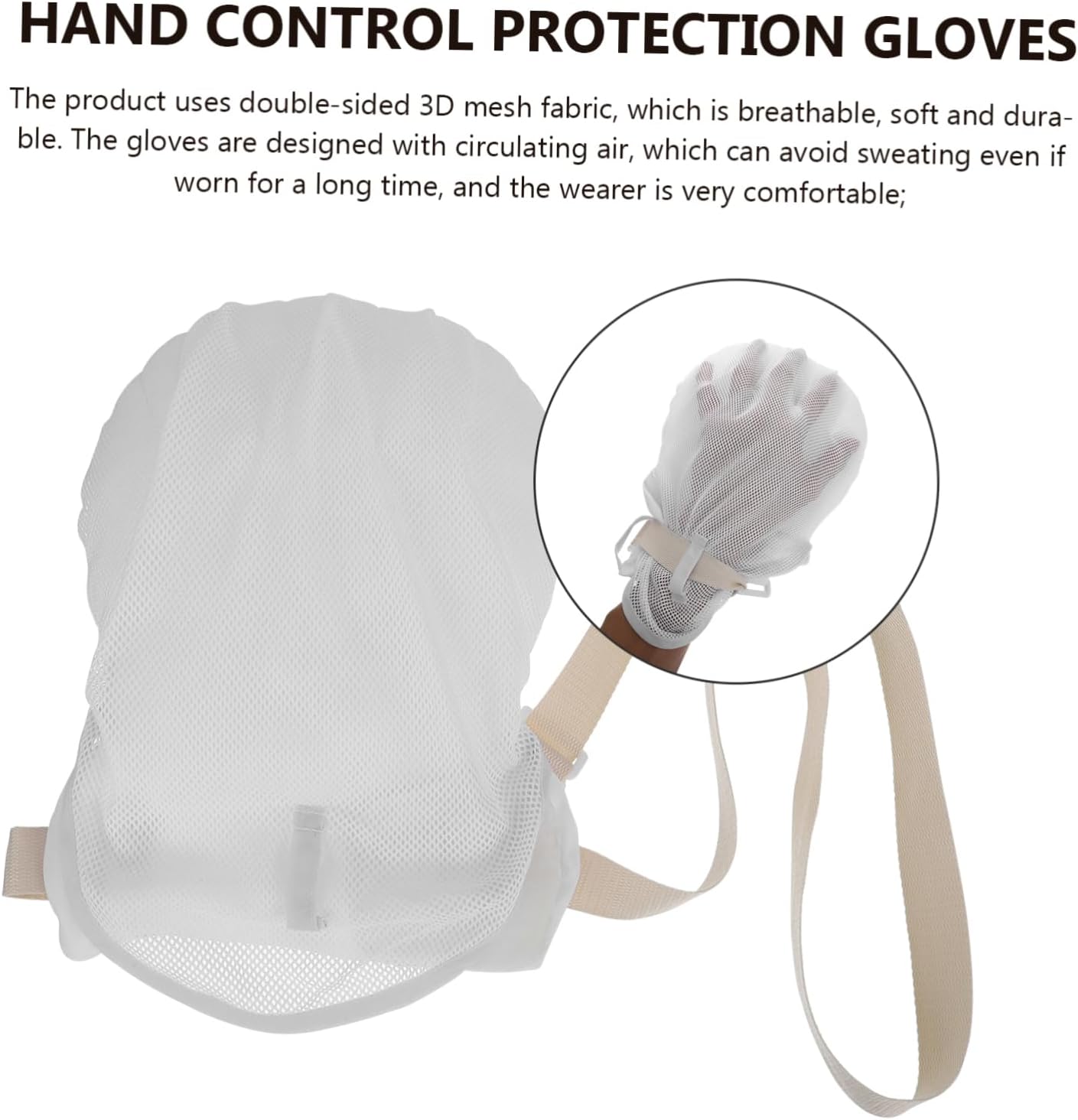 Ipetboom Control for Patients Soft Mitts for Finger Safety Comfortable Washable and for Elderly and Hospital Use