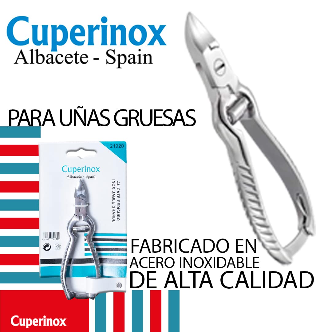Alicates para pedicura, Profesional, Cortaúñas de Pies, Acero Inoxidable, Mango Ergonómico Antideslizante, Fácil Limpieza, Con Funda, 2 Años de Garantía