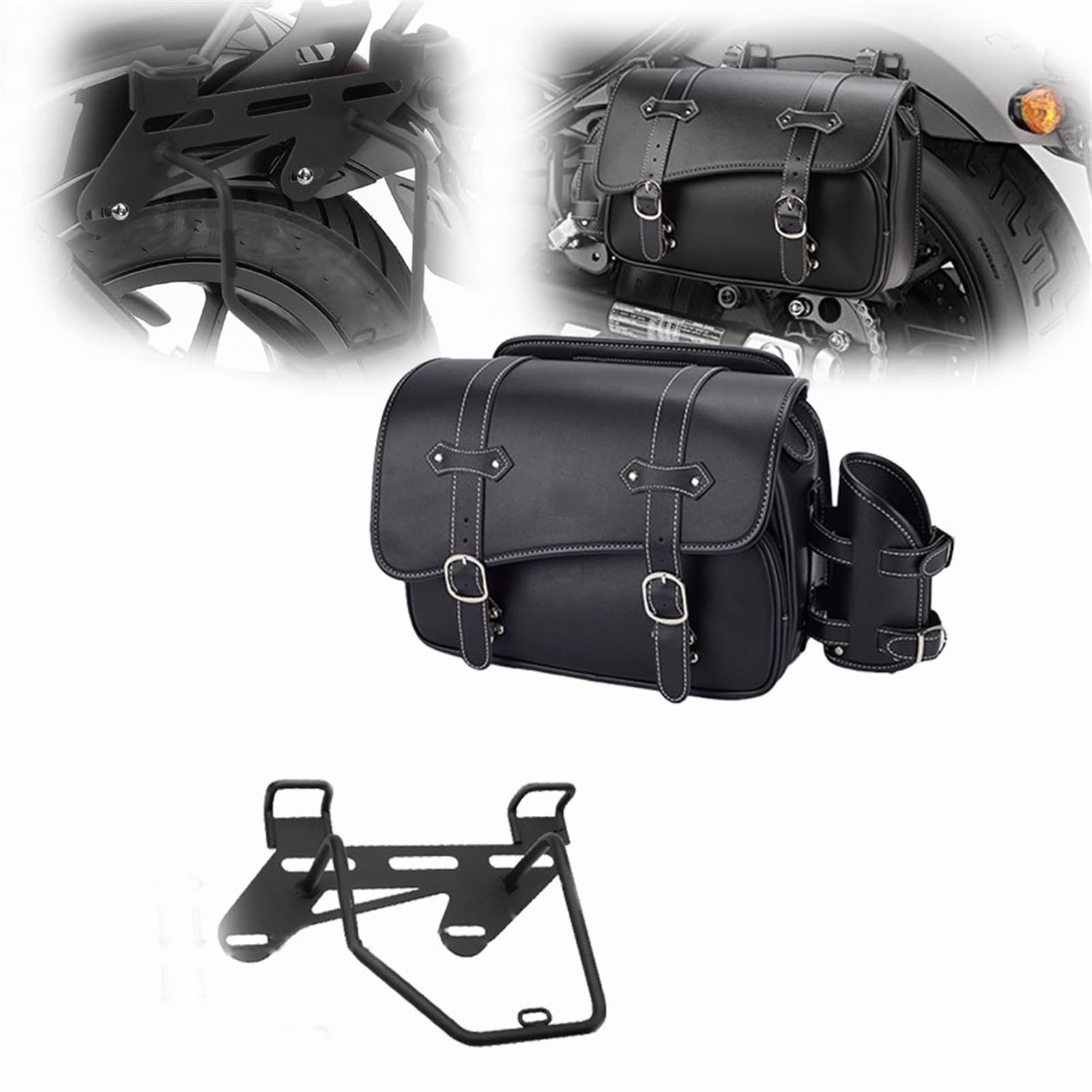 Sacoche moto étanche cuir PU : finissez-en avec le manque de rangement