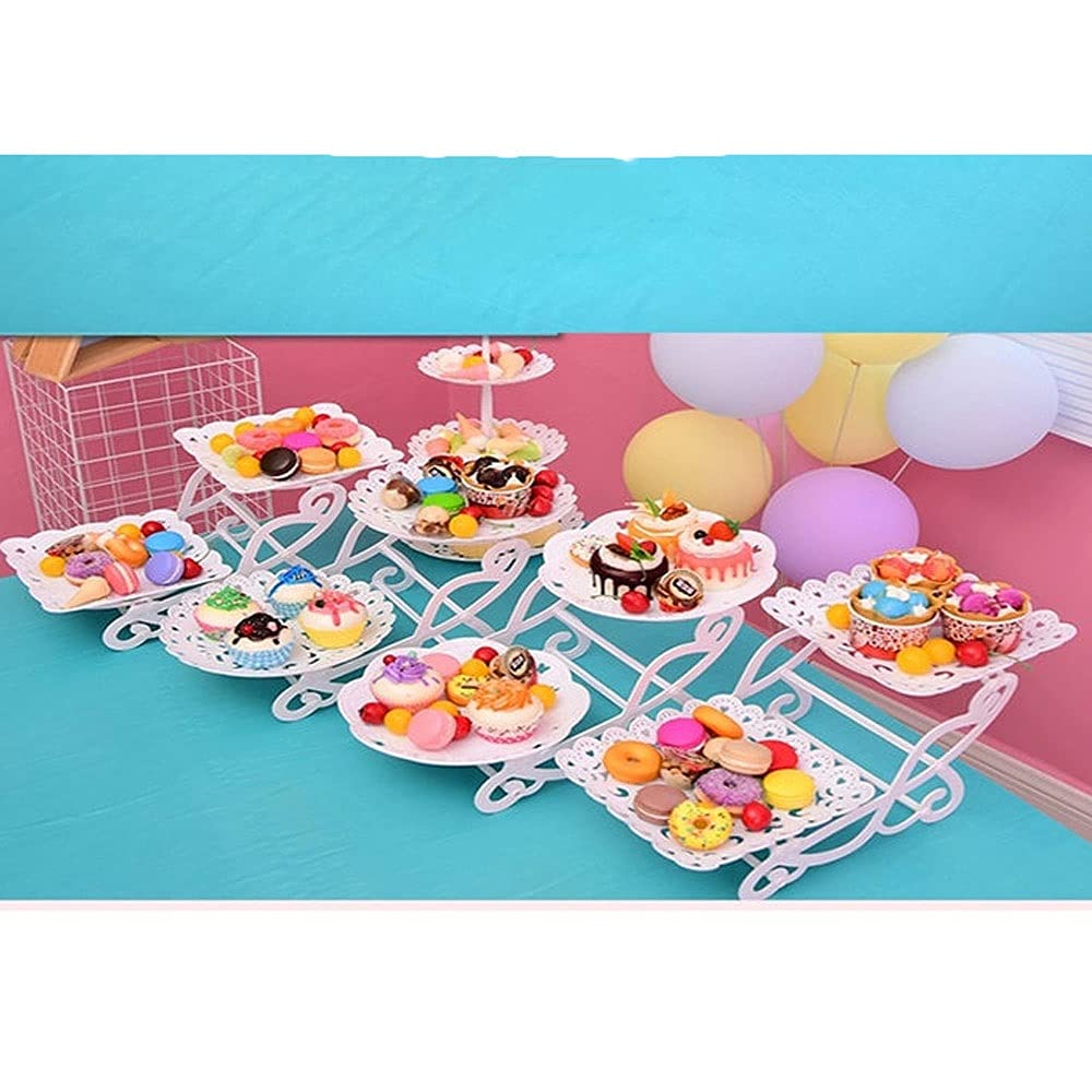 Soporte para Tartas Pastel de torta redondo Postre de bicicleta Mesa de mesa Mesa de pantalla Soporte Escena de boda Diseño de alimentos Props de comida Candy de la casa Bandeja de galletas Bandejas p