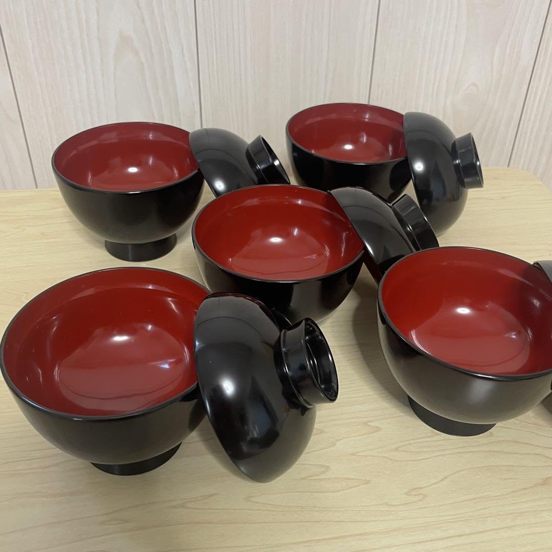 Amazon.co.jp: 秋田 伝統工芸 川連漆器 椀5客 日本製 漆 : ホーム