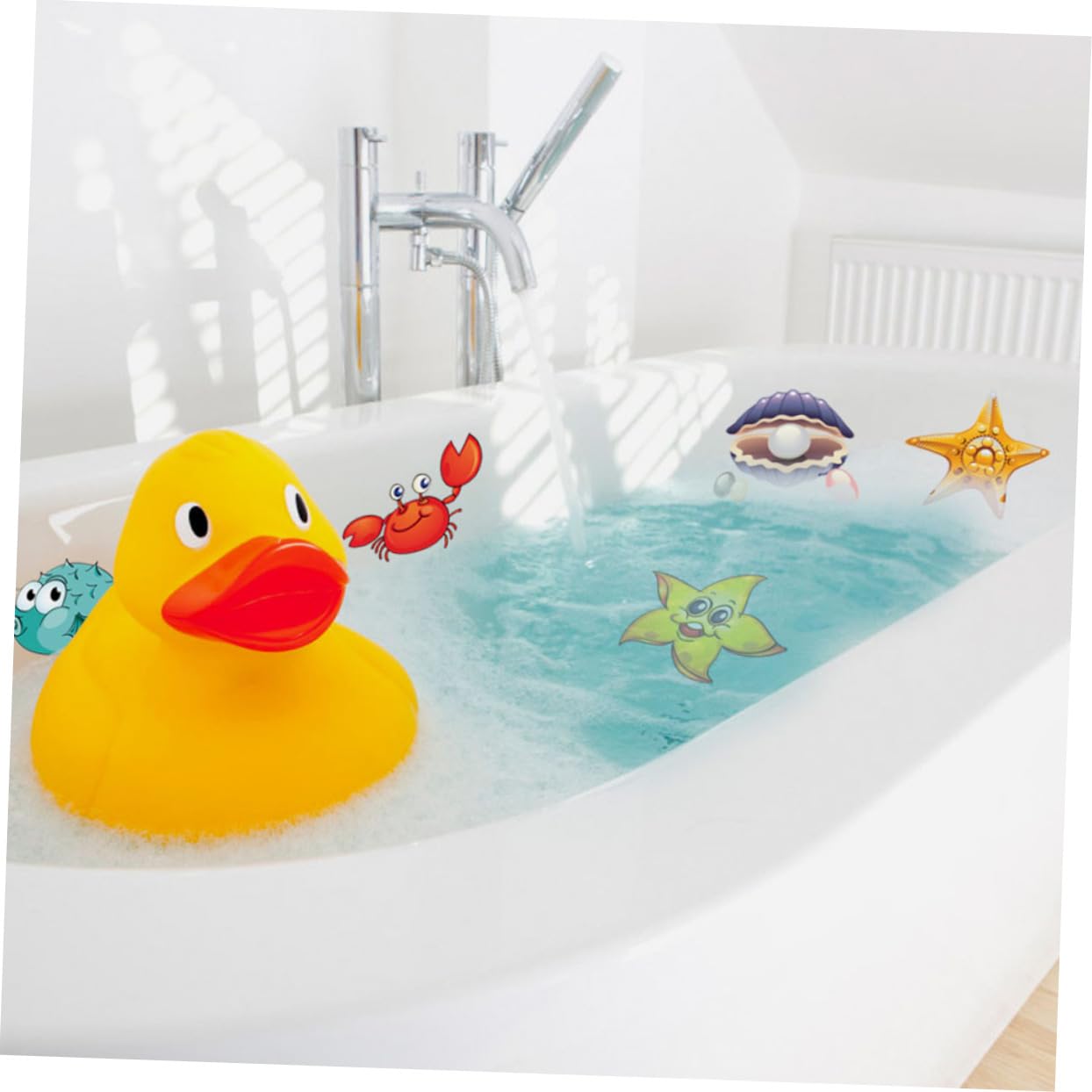 Toyvian 5juegos Pegatinas Antideslizantes para Baño Infantil Decoración De Bañera Animales Divertidos Adhesivos para Seguridad Bañeras y Duchas Fácil Instalación y Fuerte Adhesión