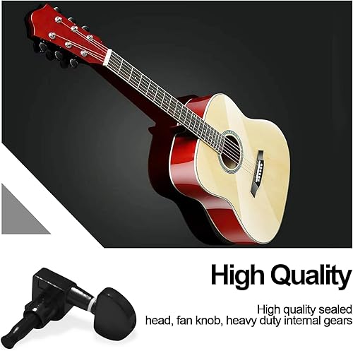 Miniatura 56 de SAPHUE Afinadores de guitarra de 4.331 in, un juego de llaves de afinación de guitarra clásica negra 1R1L, clavijas de cuerda para guitarra clásica