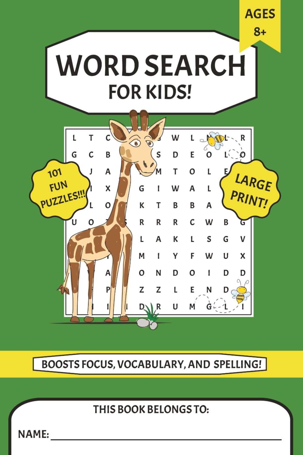 Word Search Book for Kids 8+: Word Searches for Kids with Easy-to-Read Print for Children | 6x9 Inches, 202 Pages | 101 Puzzles with Solutions