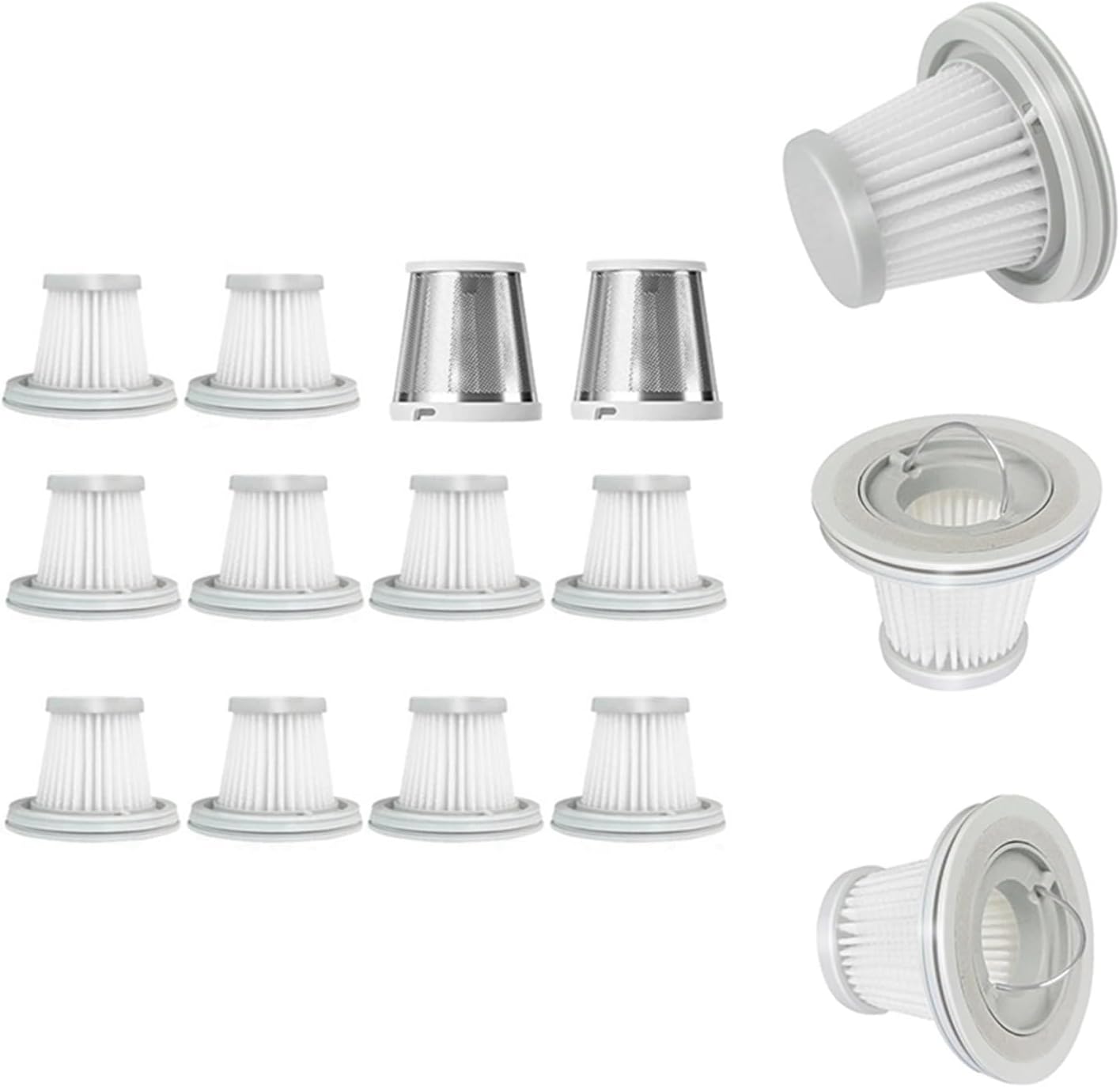 BOYWITHUKE Hepa Filter Compatible for Xiaomi Compatible for Mijia Handy Vacuum Cleaner SSXCQ01XY Spare Parts Home Car Mini Wireless Replacement Accessories (Color : Clear)
