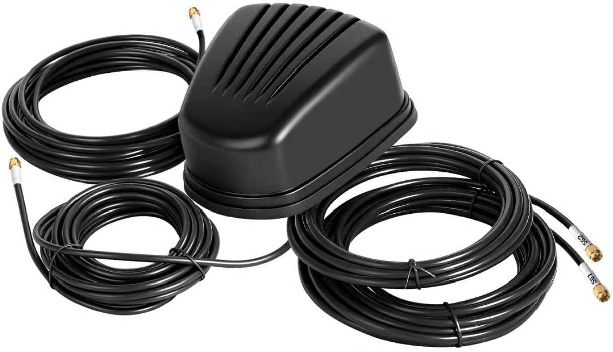 4x4 MIMO Omnidirectional Industrial-Grade 4G LTE 5G Screw Mount Antenna with 16.5ft Cable for Boosts Performance of 4G/5G Routers Gateways Hotspot Verizon AT&T T-Mobile RV Home Internet, Slinkdsco