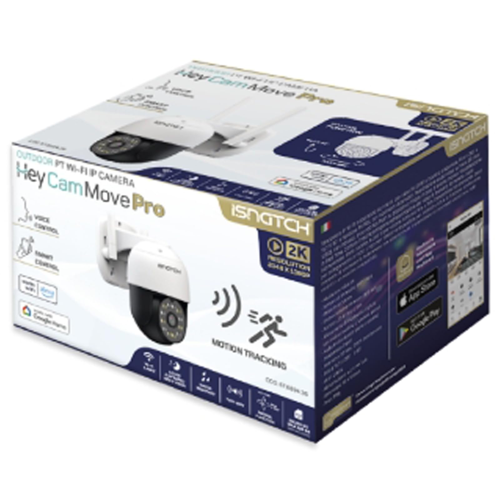 HeyCam Move - Telecamera di Sicurezza da Esterno Wi-Fi Motorizzata 1080P con Visione Notturna, Audio Bidirezionale, Compatibile con Alexa e Google Assistant