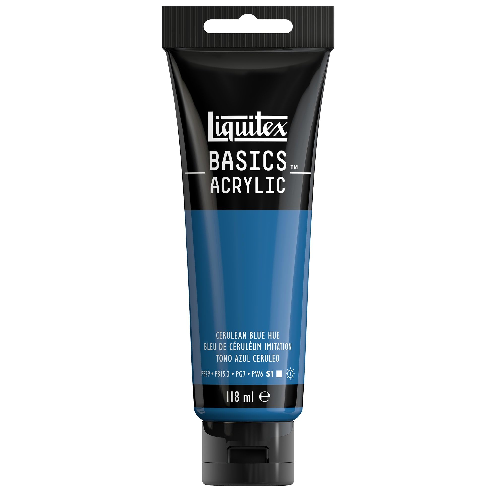 LIQUITEX Basics Acrylic Paint, Cerulean Blue Hue, 118 ml Tube