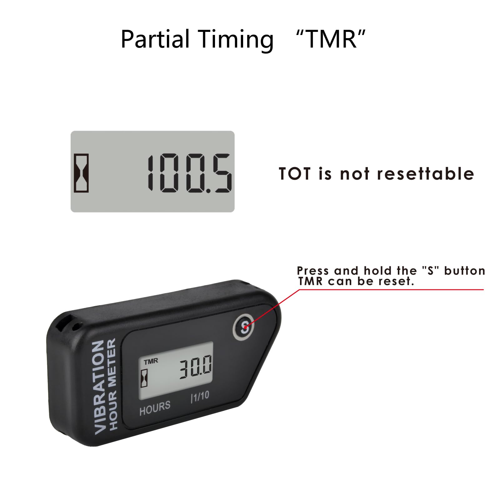 Amazon.com: Jayron Vibration Activated Hour Meter Digital