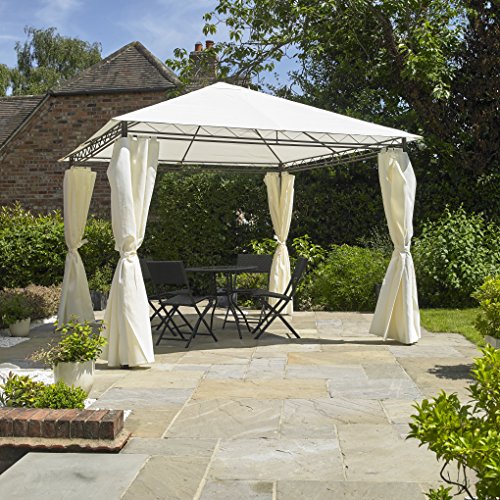 Kingfisher FSGHD Heavy Duty Garden Gazebo with Side Curtains