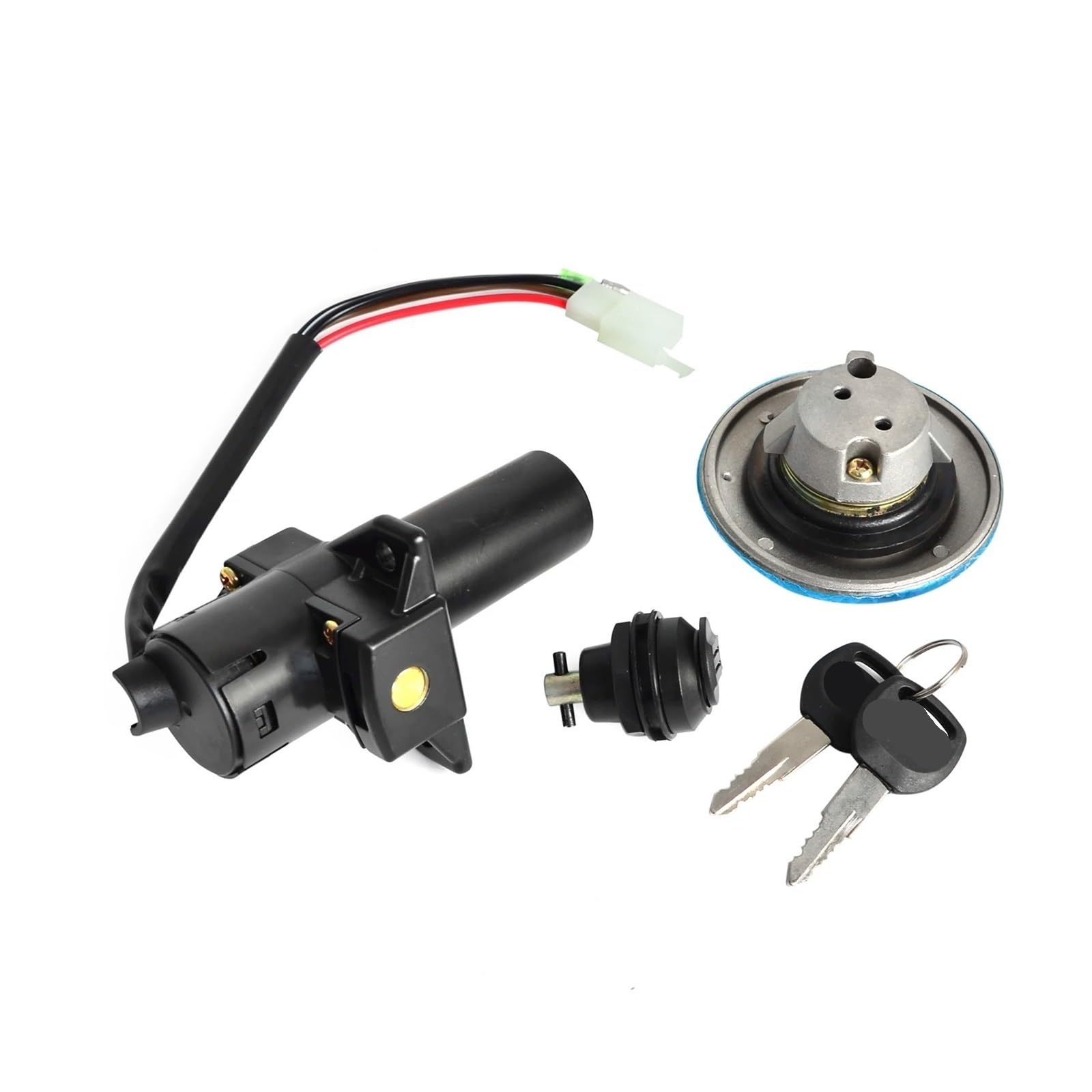 Bloqueo De Encendido para Yamaha YBR125 2002-2014 2015 2016 2017 2018 2019 2010 2011 2012 2013 Conjunto De Bloqueo Interruptor Encendido Tapa Combustible Cerradura Asiento Interruptor