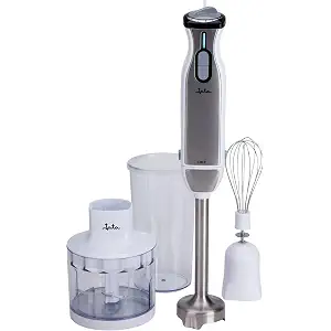 Jata BT199 - Batidora de Mano 1000 W con Regulador de Velocidad, Pie de Acero Inoxidable Desmontable, Cuchilla Titanium Doble, Incluye Picadora, Batidor Varillas y Vaso Medidor 600 ml