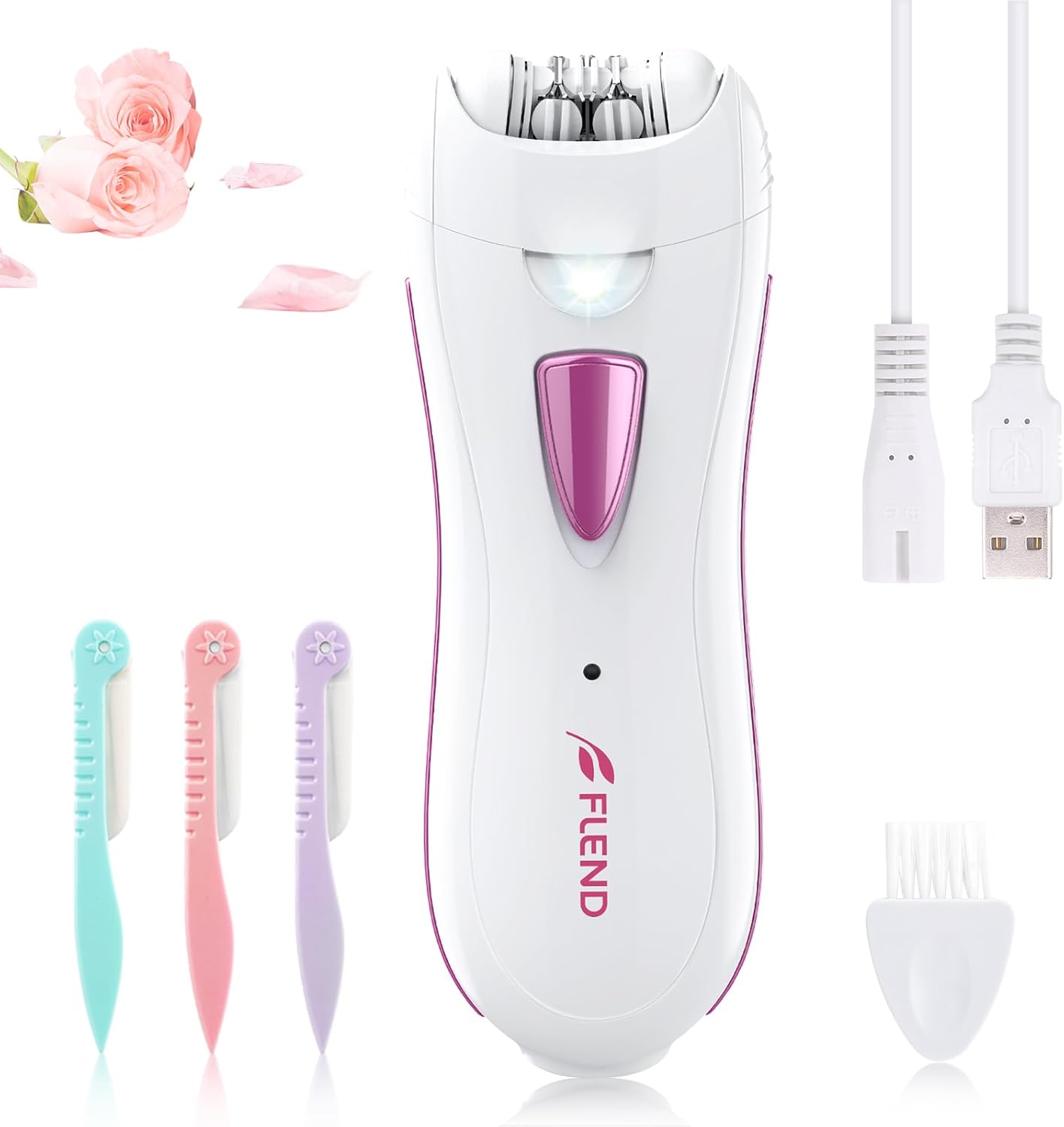 Facial Epilators for Women, Facial Hair Remover with LED Light, Mini