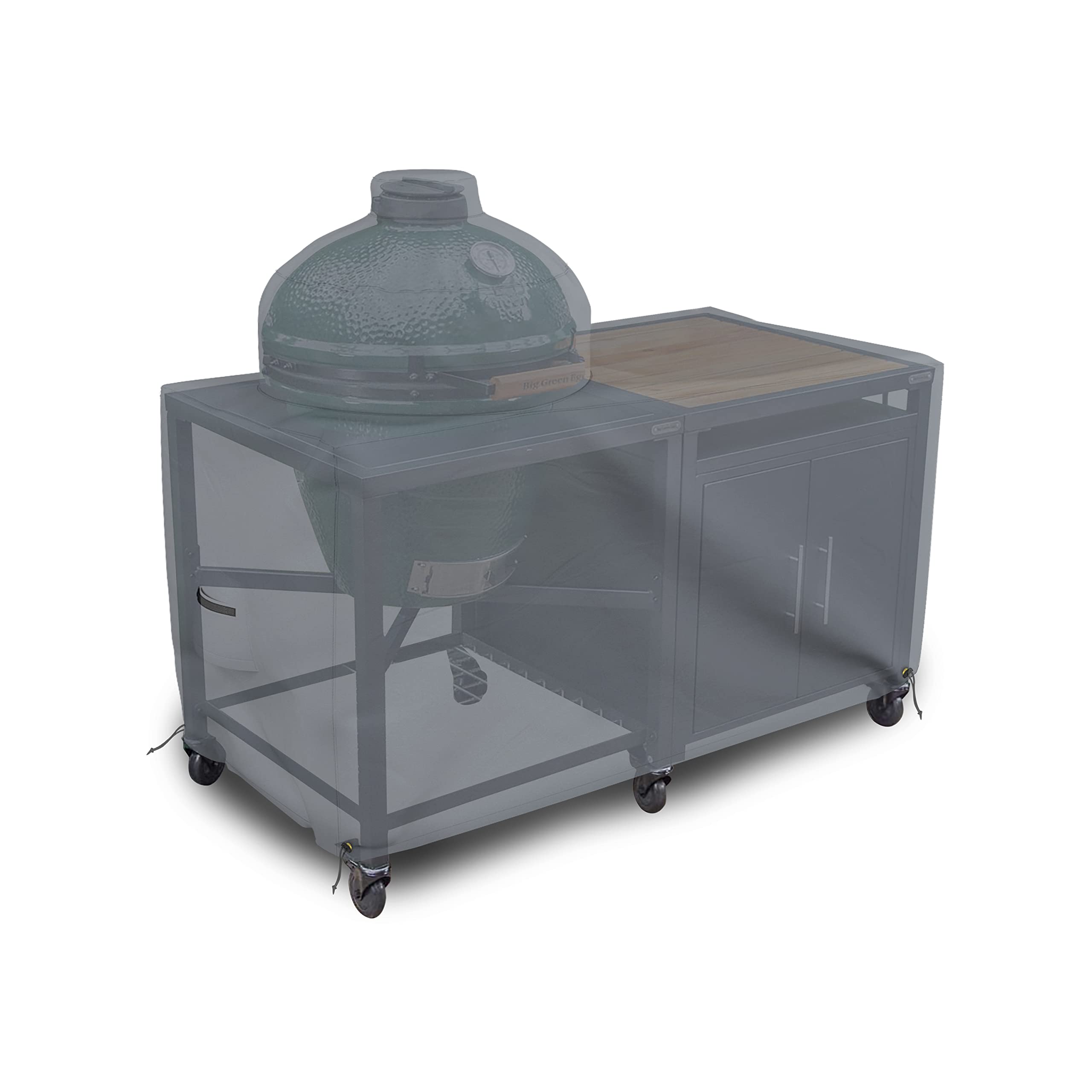 Duże jajko grill na zewnątrz pokrowce na patio - wodoodporne, 300 ml obustronne powlekane PCW, materiał odporny na wszystkie warunki atmosferyczne. Pokrowce na meble patio ze sznurkiem do wygodnego dopasowania (152 cm dł. x 76 cm gł. x 127 cm wys. , szary