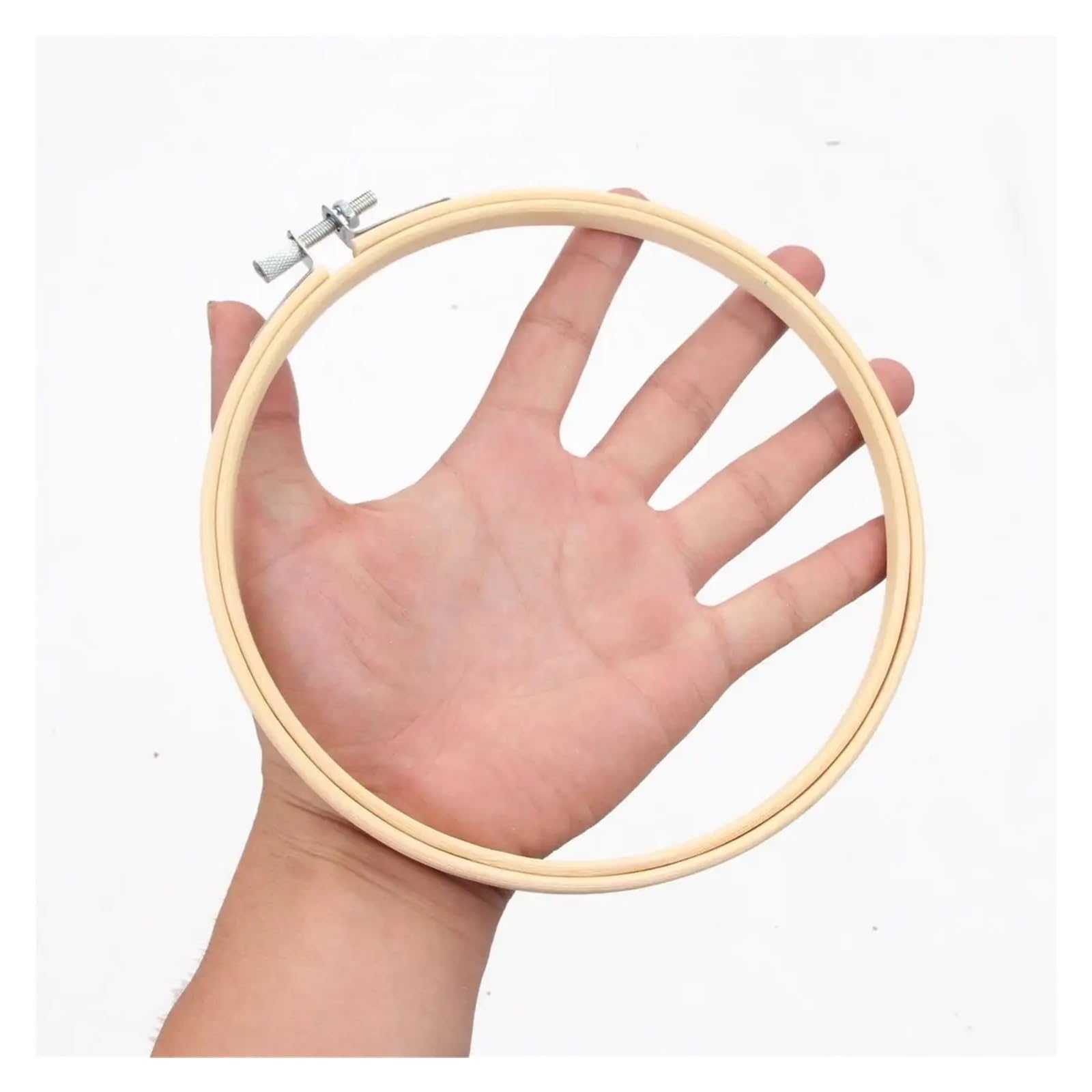 ENSDIEPLS Cross Stitch Hoop Ring, Mini Embroidery Hoop Wood Round Frame Multiple Sizes 8-34 cm DIY Sewing Tool(15cm)