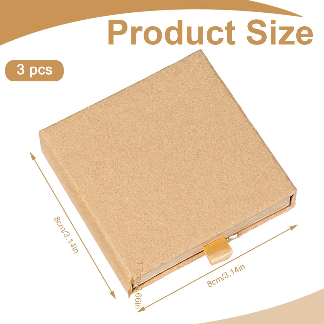 XPEX Caja de Regalo de Joyería Pequeña Blanca Cuadrada Extraíble 3 Piezas