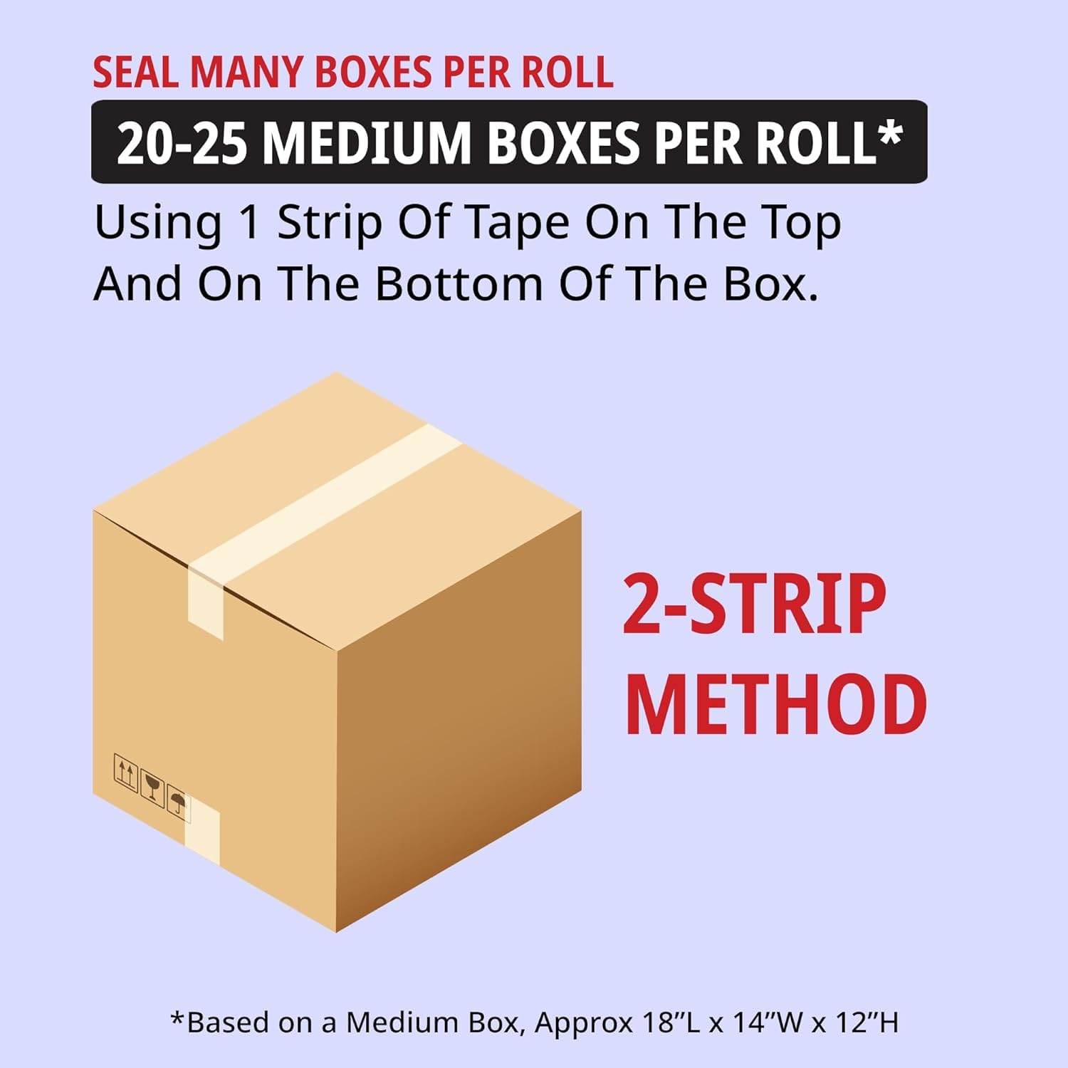 BOX USA Moving Boxes Large 20"L x 20"W x 15"H 12-Pack - Corrugated Cardboard Box for Shipping, Mailing, Packing, Packaging and Storage: Medium 20-Pack w/2 Tape Dispensers