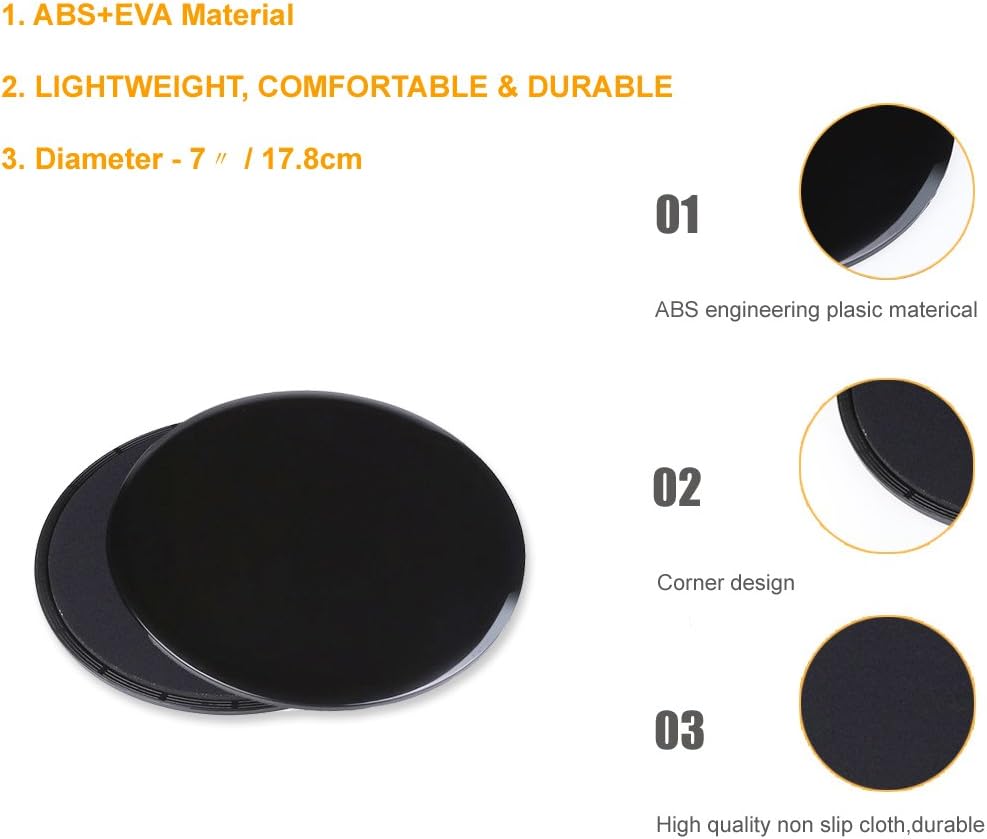 Discos deslizantes Pilates Sliders en uso sobre piso de madera