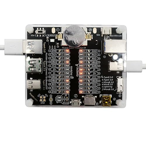 Miniatura 3 de Probador de cable USB Tablero de comprobador de cable USB Cable de datos con estuche acrílico Prueba de carga Línea de datos Tipo-C Micro Tipo A