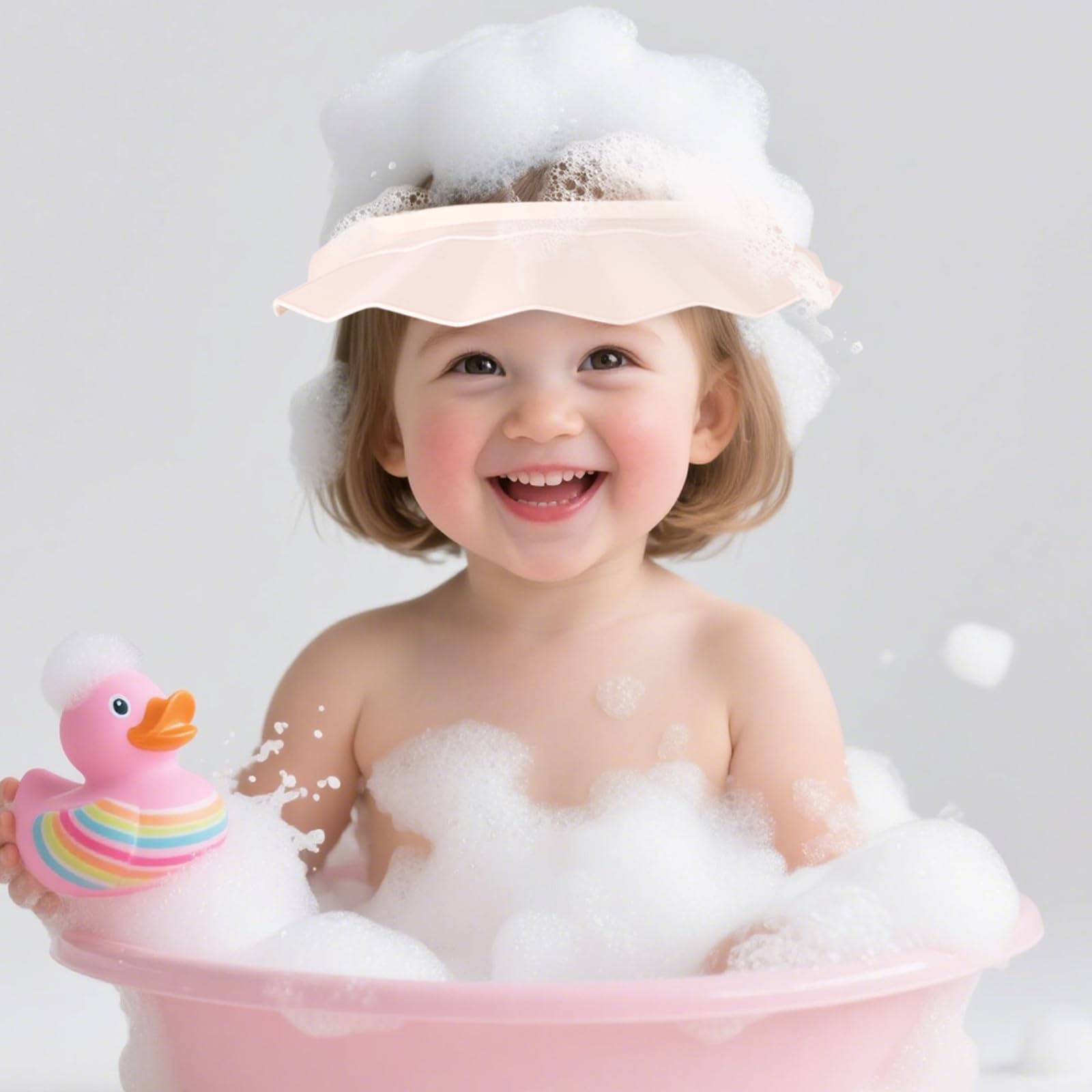 ZONJIE Baby Shower Cap, Kids Hair Washing Shield, Adjustable Bath Head Cap Visor for Washing Hair Safe Children Shampoo Cap