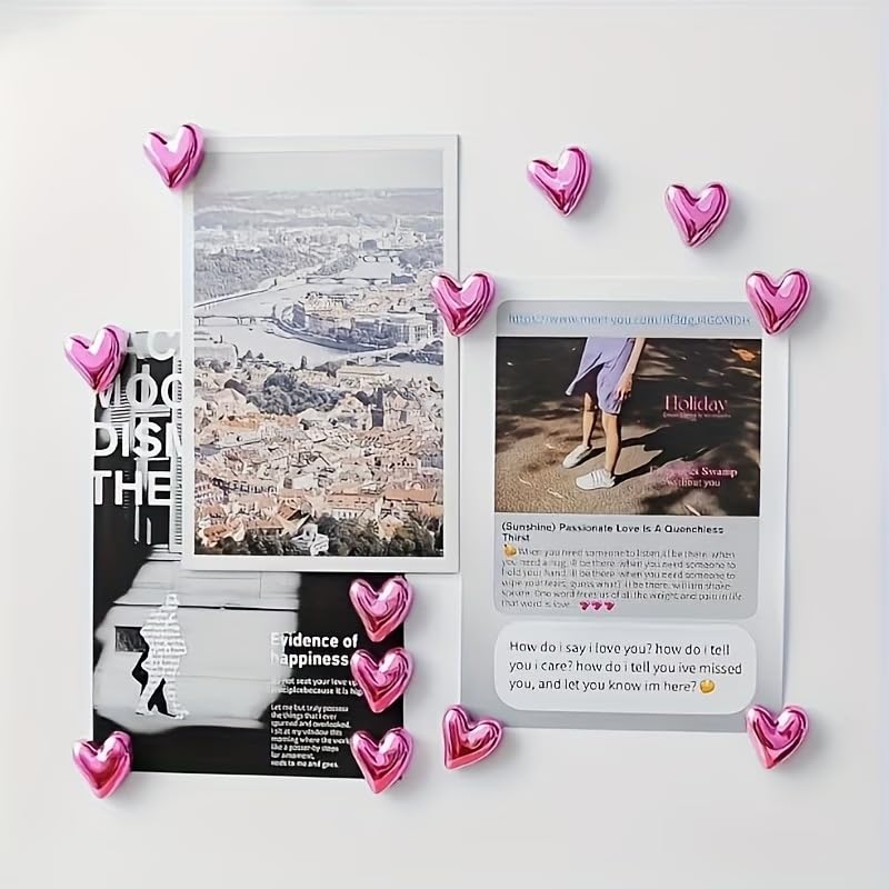 Set de 10 Imanes de Refrigerador en Forma de Corazón miniatura 5