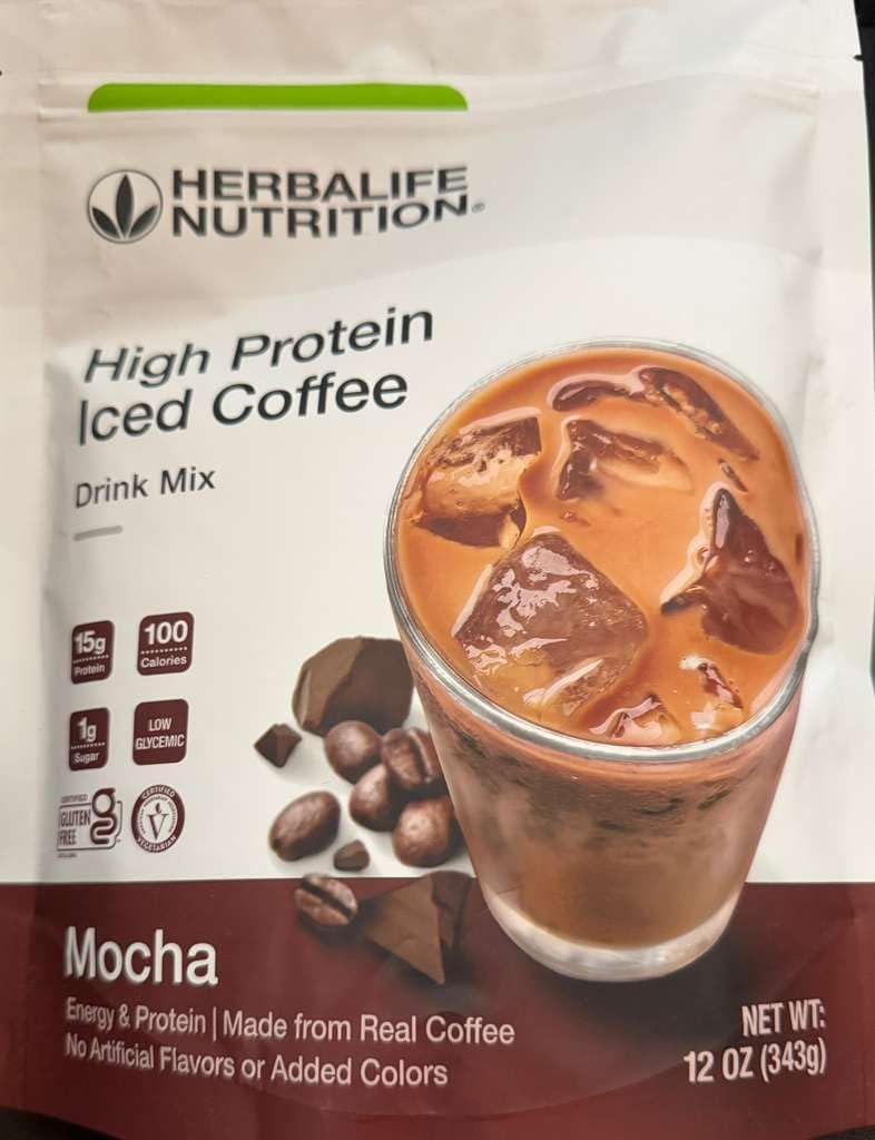 Herbalife HERBALIFE NUTRITION High Protein Iced Coffee Drink Mix: (Mocha 12 oz 343g) Energy and Protein, Made From Real Coffee, Low fat, 12 ounces