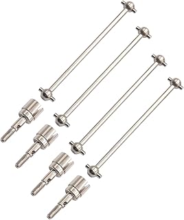 ShareGoo Stainless Steel 08029 Dogbones 89.5mm Drive Shaft & 02033 Stub Wheel Axle Compatible with Redcat Volcano Epx/Pro HSP Exceed 1/10 RC Car Truck Replacement