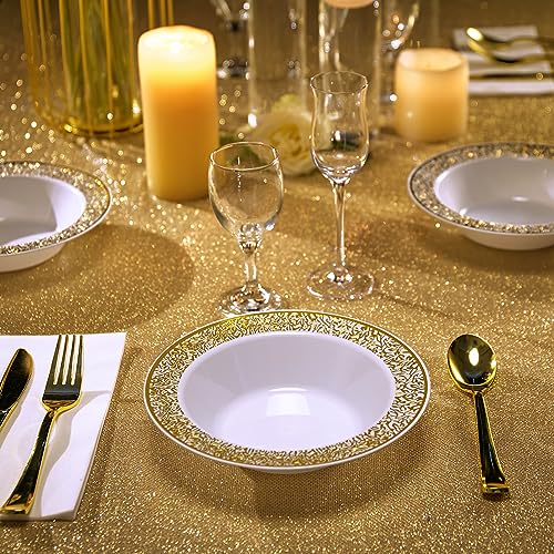 Jolly Party 60 Disposable Gold Plastic Dessert Bowls thumb #5