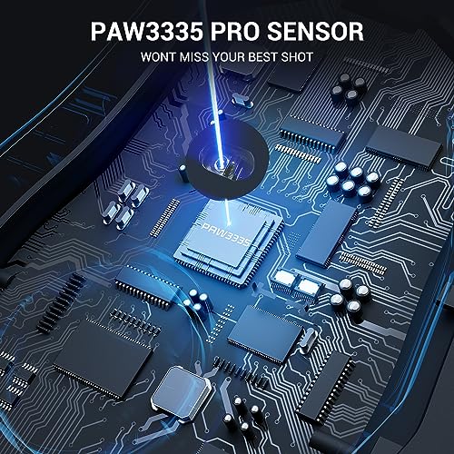 Mouse da Gioco Wireless, Mouse Ergonomico Wireless da 16000 DPI con Pulsante di Fuoco Rapido, 9 Pulsanti Macro Programmabili, Gaming Mouse senza Fili con 170 Ore di Durata e RGB per PC/Mac - Mouse gaming - Immagine 2