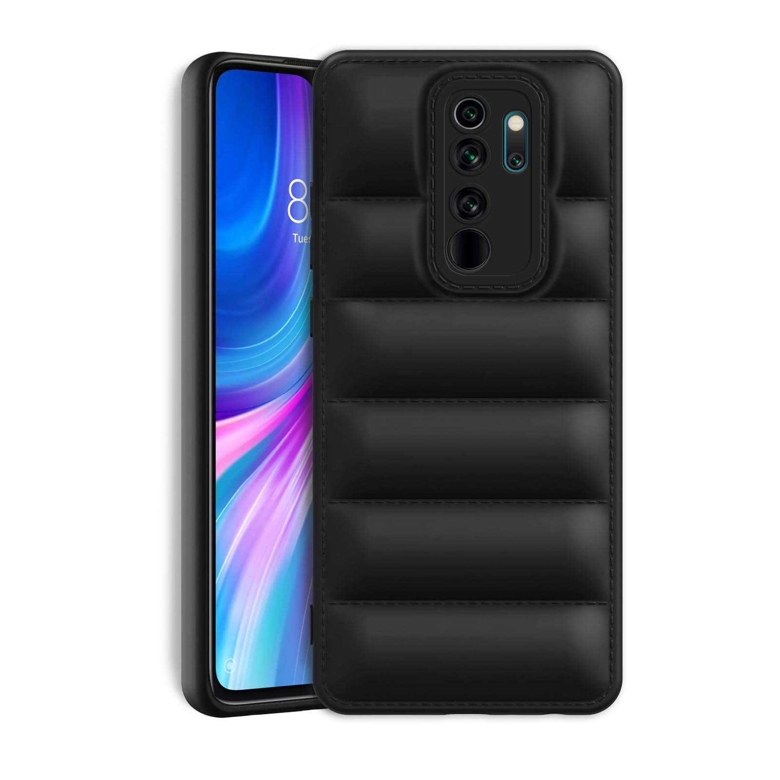 Plus Puffer Case Camera Protection Soft Back Cover for Redmi Note 8 Pro - Black (B0CQKCGPTN) Amazon Price History, Amazon Price Tracker