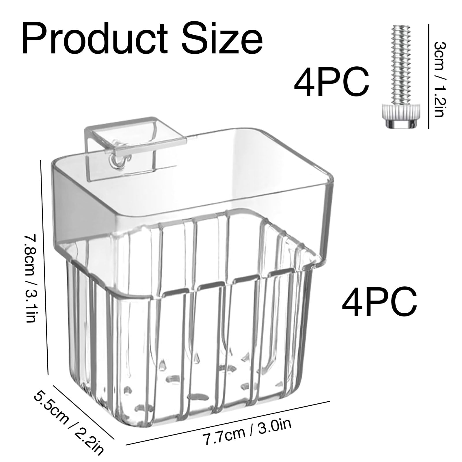 BEVBBJOA 4 Pcs Aquarium Plant Holder,Hanging Fish Tank Plant Pot Aquarium Planter Cups,Suitable for Fish Tank Scene Arrangement of a Variety of Plants Hydroponics