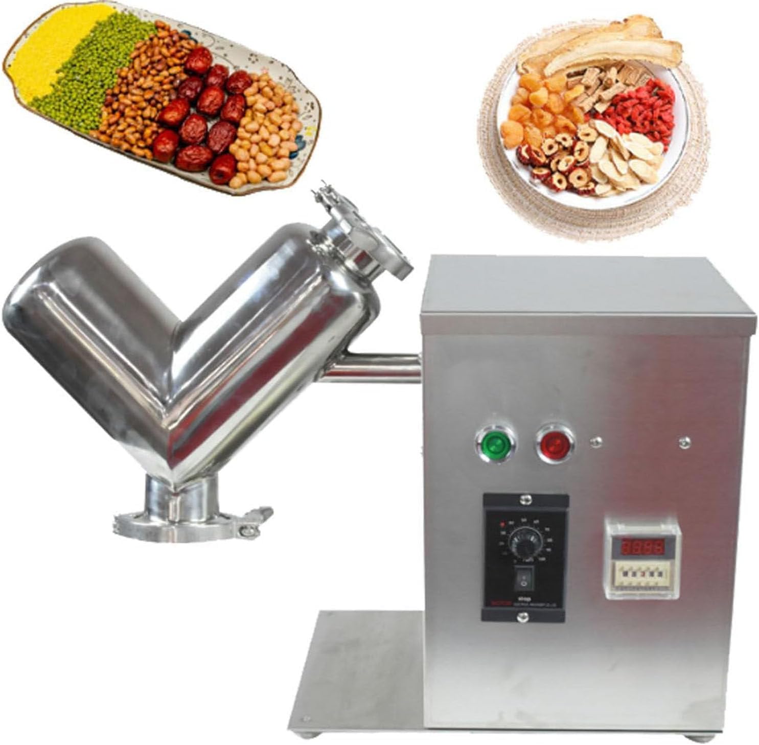 Powder Blender Mixer for Dry Grain and Granula, Lab Stirrer, Efficient Mixing, Solves Blending Needs