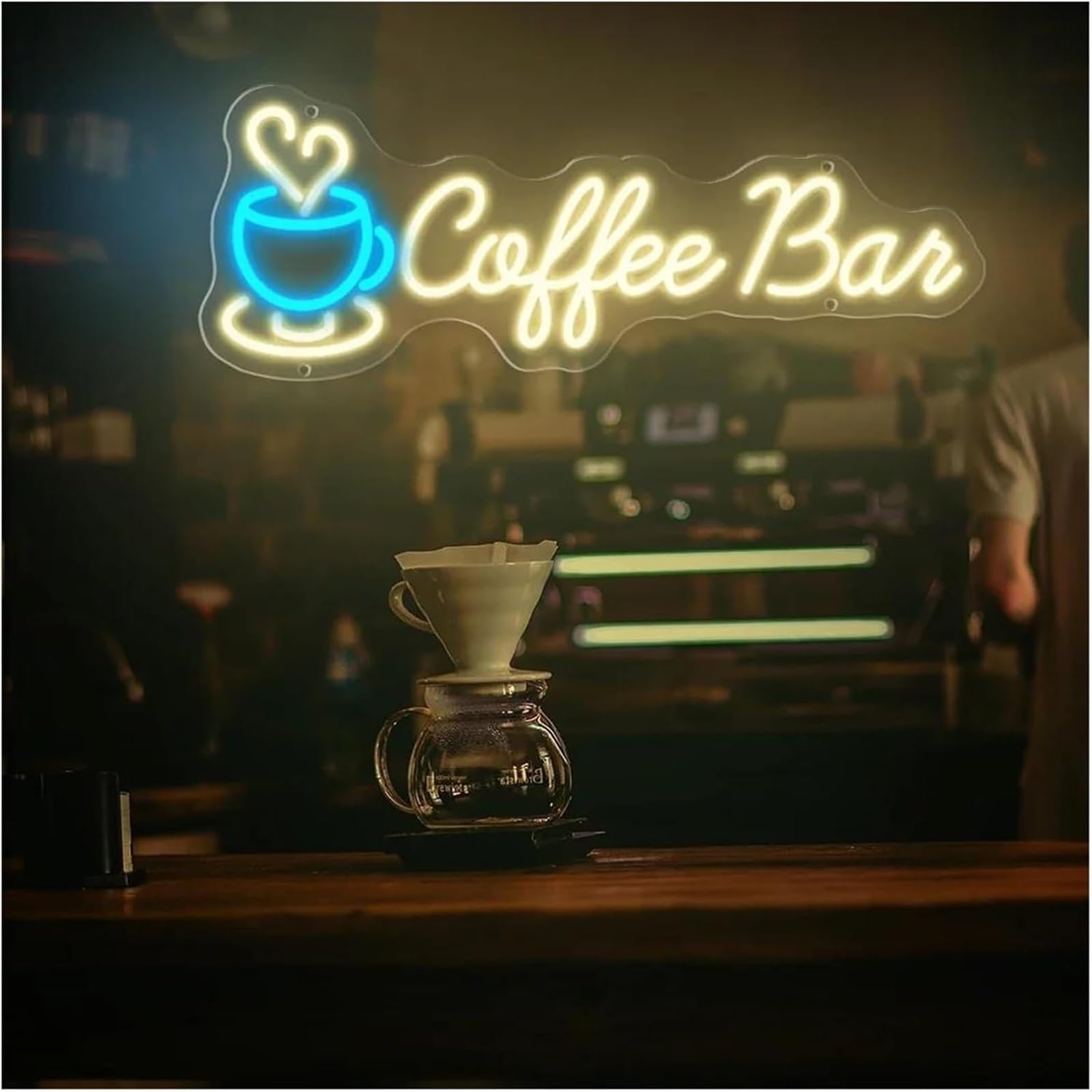 Insegna luminosa al neon Lampada al neon con atmosfera rilassante per bar, luce per angolo caffè, negozio di bevande