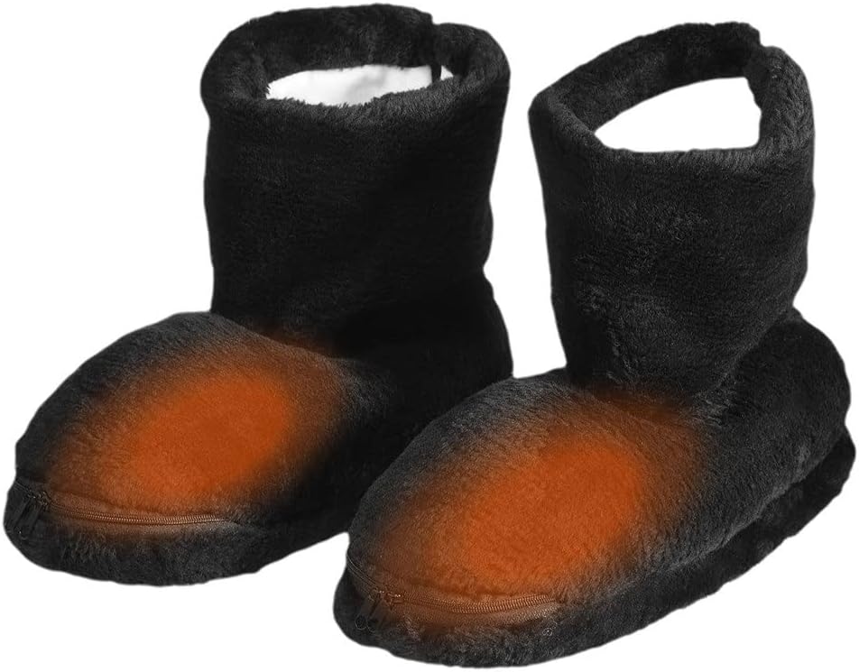 Winter Electric Heated Shoes Warm Safe Heating Boots for Plush Foot Washable Thermal Warmer Boot