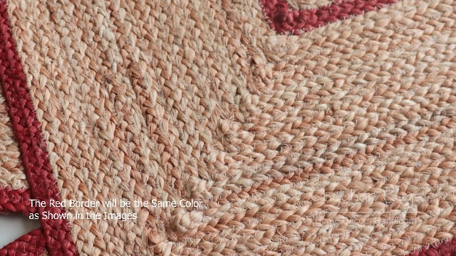 Tapete Chouhan Rugs de Yute Natural Trenzado Rosa miniatura 7