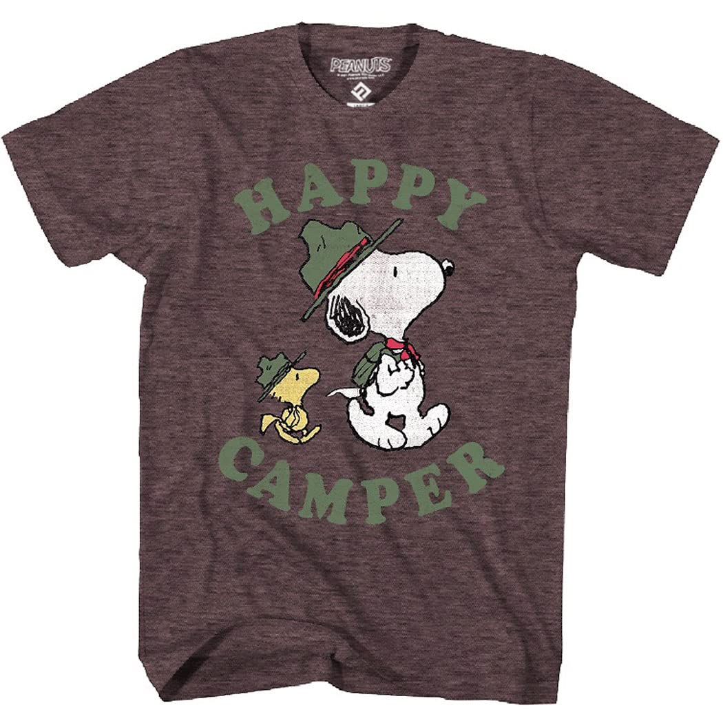 Snoopy Woodstock Happy Camper Vintage T-Shirt