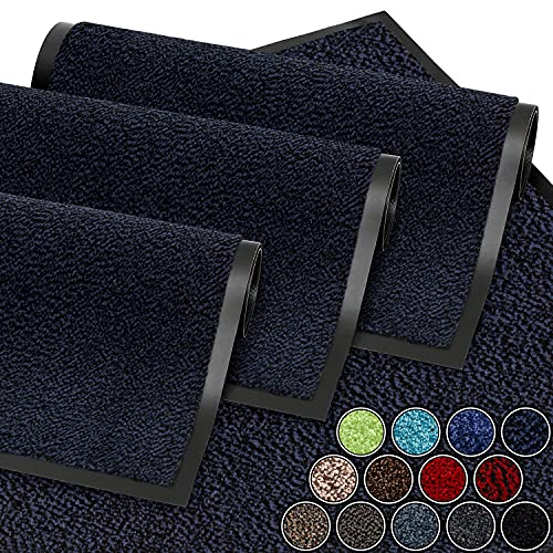 GadHome Tapis de Porte, Bleu 90x120 cm|Tapis de Porte extérieur, imperméable, Lavable, Tapis Robuste antidérapant, retient la poussière, paillasson,...