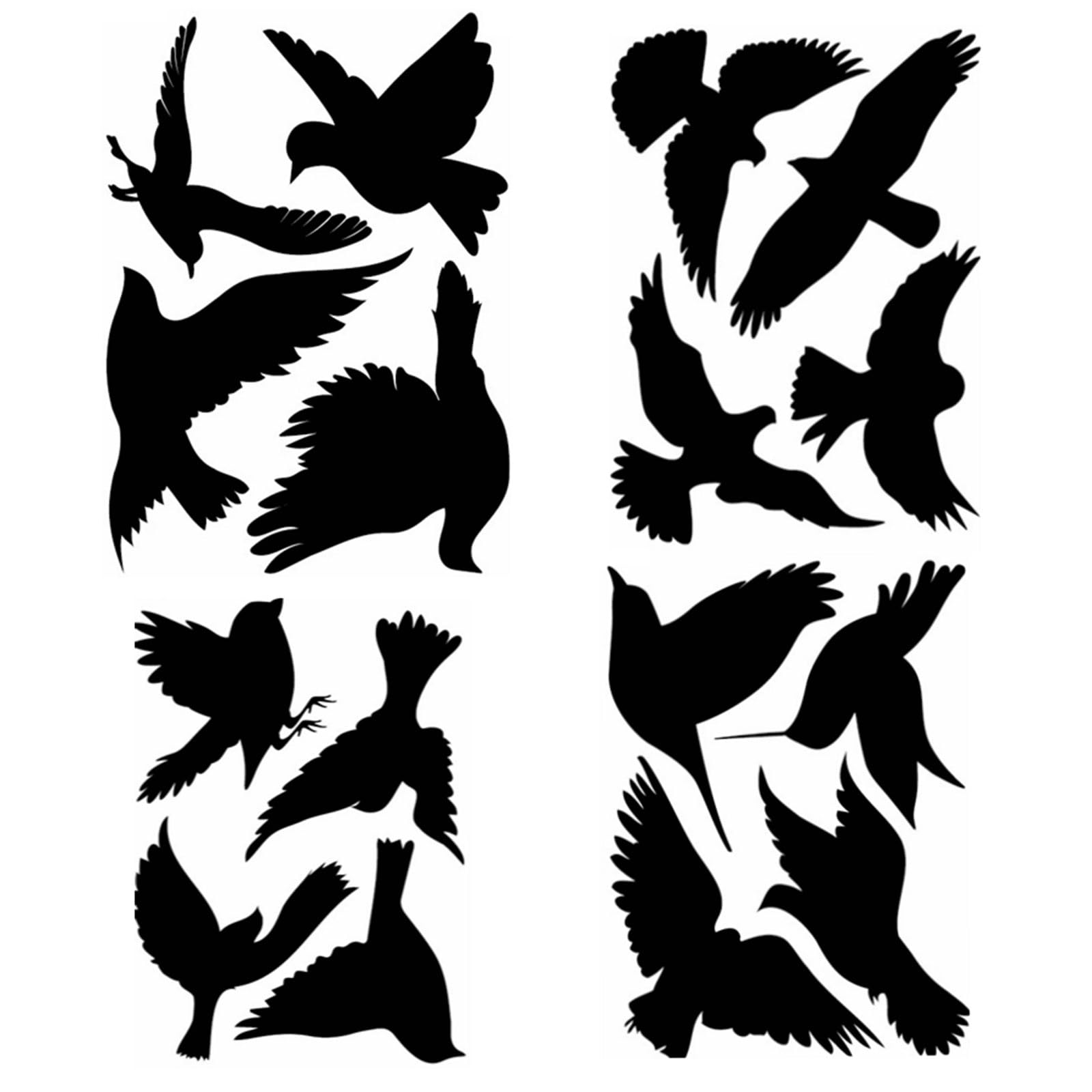 16pcs Large Hummingbird Window Clings Anti-Collision Window Stickers Bird Strikes on Door Glass Decals Hummingbird Stickers