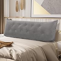 Vista 1 de Almohada de cuña para cama, respaldo triangular grande, almohada de cabecera de cuña, almohadas de respaldo de lectura para sentarse en la cama