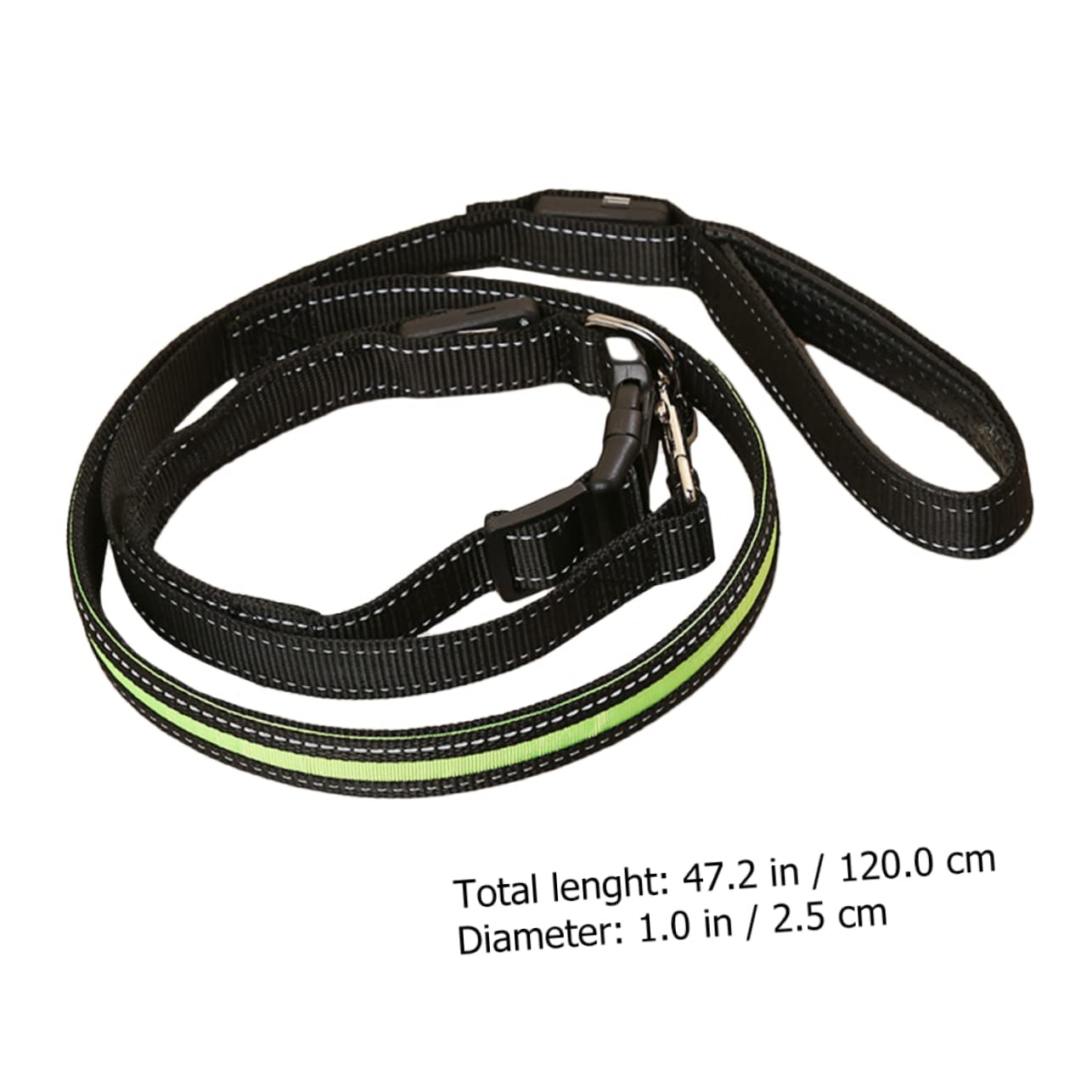 GALPADA LED Luminous Dog Leash Durable Nylon Traction Rope for Nighttime Safety Pet Supply for Walking Training Comfortable Grip Present for Pet Owners