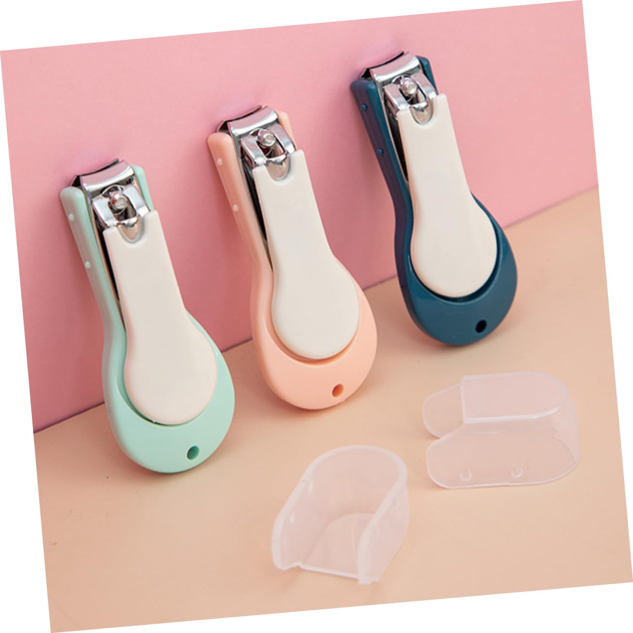 VANZACK 15 Stck. Teiliges Nagelknipser mit Silikonhülle Sicherer Nageltrimmer für Neugeborene und Kleinkinder Ergonomisch Gebogen Leicht Kompakt zur Präzisen Fingernagelpflege und